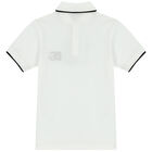 Boys White Logo Polo Shirt, 2, hi-res